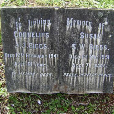 BIGGS Cornelius J.J. -1941 &amp; Susan S.W. -1951