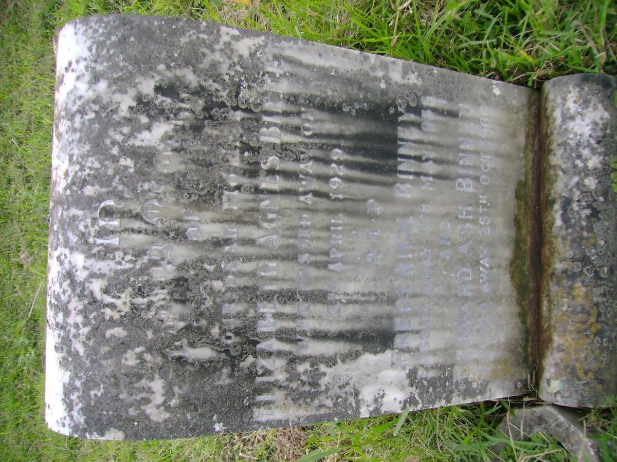 BINNEY Frederick -1955 &amp; Elizabeth Agnes -1929 :: BINNEY Bernard Ash -1966