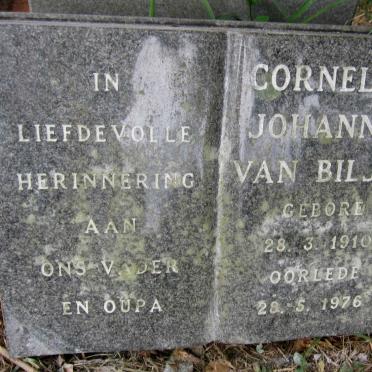 BILJON Cornelius Johannes, van 1910-1976