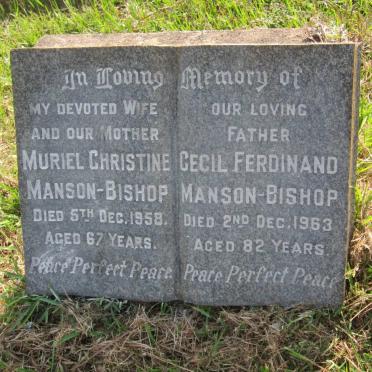 BISHOP Cecil Ferdinand, MANSON -1963 &amp; Muriel Christine -1958