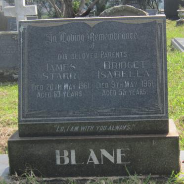 BLANE James Starr -1961 &amp; Bridget Isabella -1961