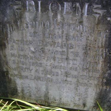 BLOEM Edward -1945 &amp; Jeanette -1960 :: BLOEM Roy -1960 :: BLOEM Zane -1963