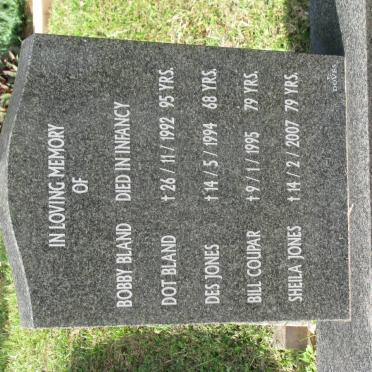 BLAND Dot -1992 :: JONES Des -1994 :: COUPAR Bill -1995 :: JONES Sheila -2007 :: BLAND Bobby -1930