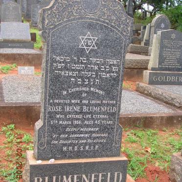 BLUMENFELD Rose Irene -1956