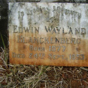 BLANCKENBERG Edwin Wayland 1877-1953