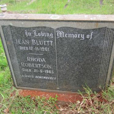 BLUETT Jean -1961 :: ROBERTSON Rhoda -1965