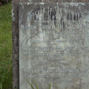 BLACKLAWS Alexander -1952 &amp; Isabella Young -1959 :: BLACKLAWS David Noble 1914-1915