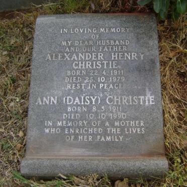 CHRISTIE Alexander Henry 1911-1979 &amp; Ann 1911-1990
