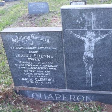 CHAPERON France Etienne 1896-1966 &amp; Marie Clemence 1906-1985