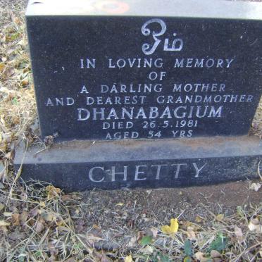 CHETTY Dhanabagium -1981