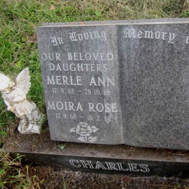 CHARLES Merle Ann 1968-1968 :: CHARLES Moira Rose 1968-1986