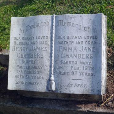 CHAMBERS Henry James -1934 &amp; Emma Jane -1972