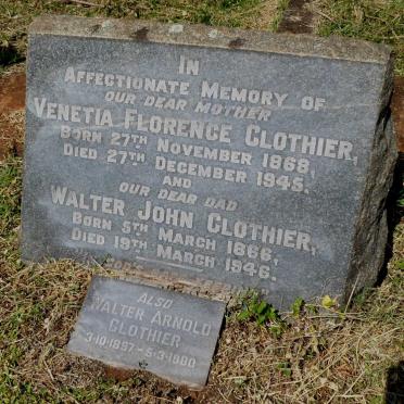 CLOTHIER Walter John 1866-1946 &amp; Venetia Florence 1868-1945 :: CLOTHIER Walter Arnold 1897-1980