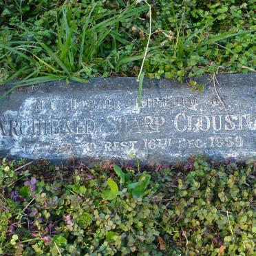 CLOUSTON Archibald Sharp -1959