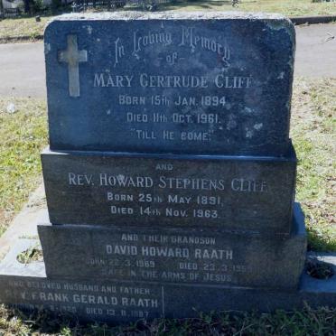 CLIFF Howard Stephens 1891-1963 &amp; Mary Gertrude 1894-1961