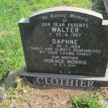 CLOTHIER Walter -1967 &amp; Daphne -1988 :: CLOTHIER Horace Morris -2009