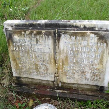 CLEMENT Archibald Wyndham -1976 &amp; Louise Isabelle -1965