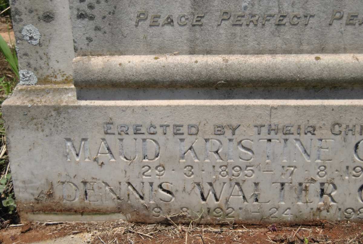 CLARK Dennis Walter 1921-1983 &amp; Maud Kristine 1895-1980