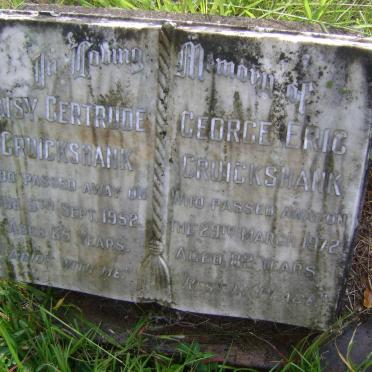 CRUICKSHANK George Eric -1972 &amp; Daisy Gertrude -1952