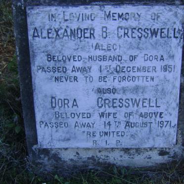 CRESSWELL Alexander B. -1951 &amp; Dora -1971