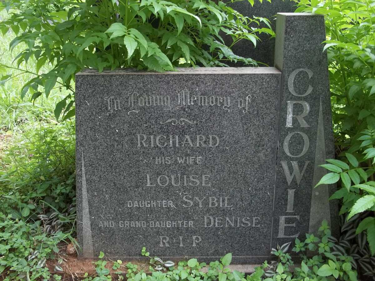 CROWIE Richard -1936 &amp; Louise - 1977 :: CROWIE Sybi -1936l :: CROWIE Denise -1960