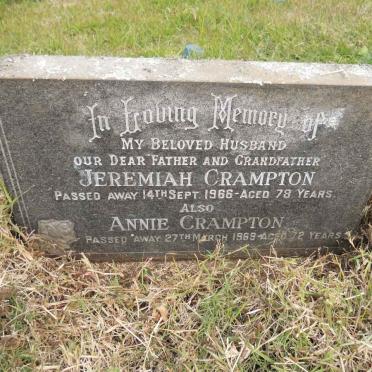 CRAMPTON Jeremiah -1966 &amp; Annie -1969