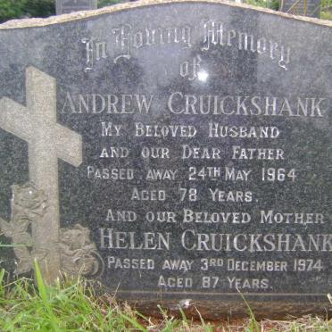 CRUICKSHANK Andrew -1964 &amp; Helen 1974
