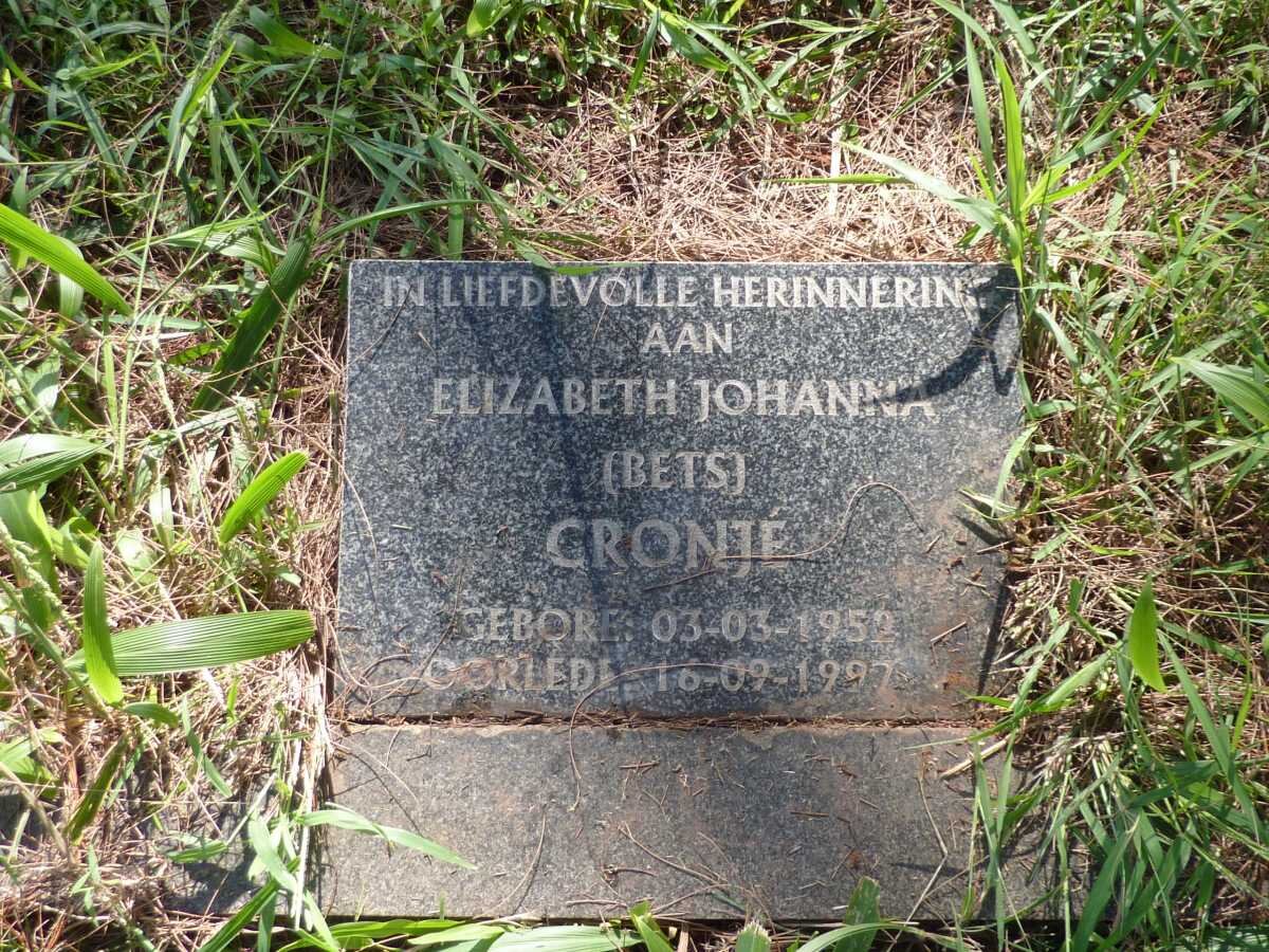 CRONJE Johan 1892-1958 &amp; Elsie WENTZEL 1912-1969 :: CRONJE Elizabeth Johanna 1959-1997