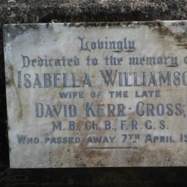 CROSS Isabella Williamson, Kerr  -1935