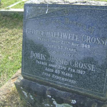 CROSSE George Halliwell -1949 &amp; Doris Jessie -1967