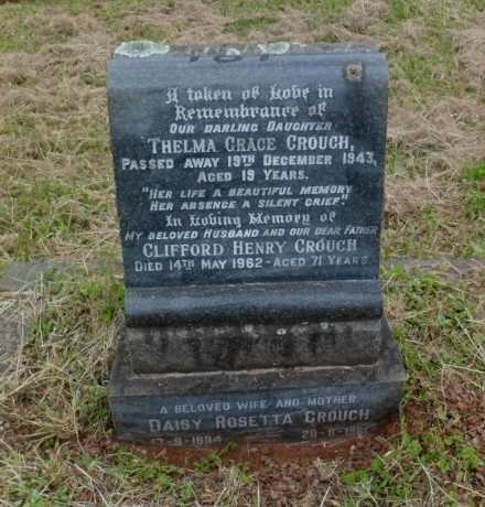 CROUCH Clifford Henry -1962 &amp; Thelma Grace -1943 :: CROUCH Daisy Rosetta 1894-1981