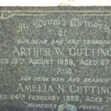CUTTING Arthur W. -1958 &amp; Amelia N. -1956