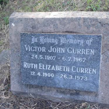 CURREN Victor John 1907-1967 &amp; Ruth Elizabeth 1900-1973