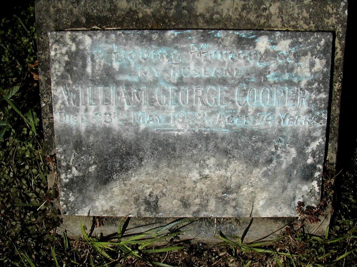 COOPER William George -1933
