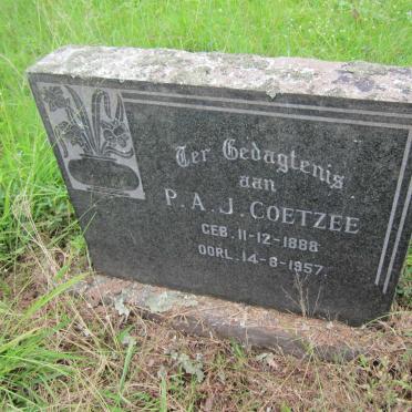 COETZEE P.A.J. 1888-1957
