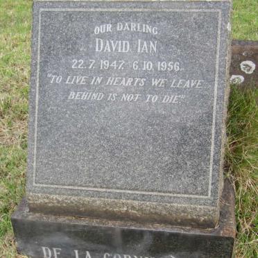 CORNILLERE David Ian, de la 1947-1956