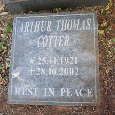 COTTER Arthur Thomas 1921-2002