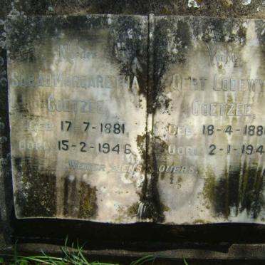 COETZEE Gert Lodewyk 1880-1941 &amp; Sarah Margaretha 1881-1946