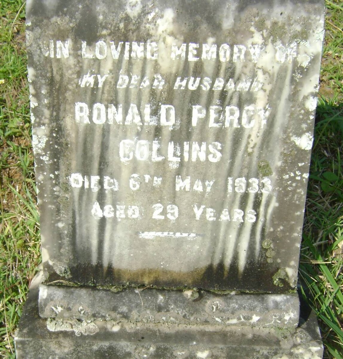 COLLINS Ronald Percy -1933