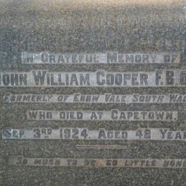 COOPER John William -1924