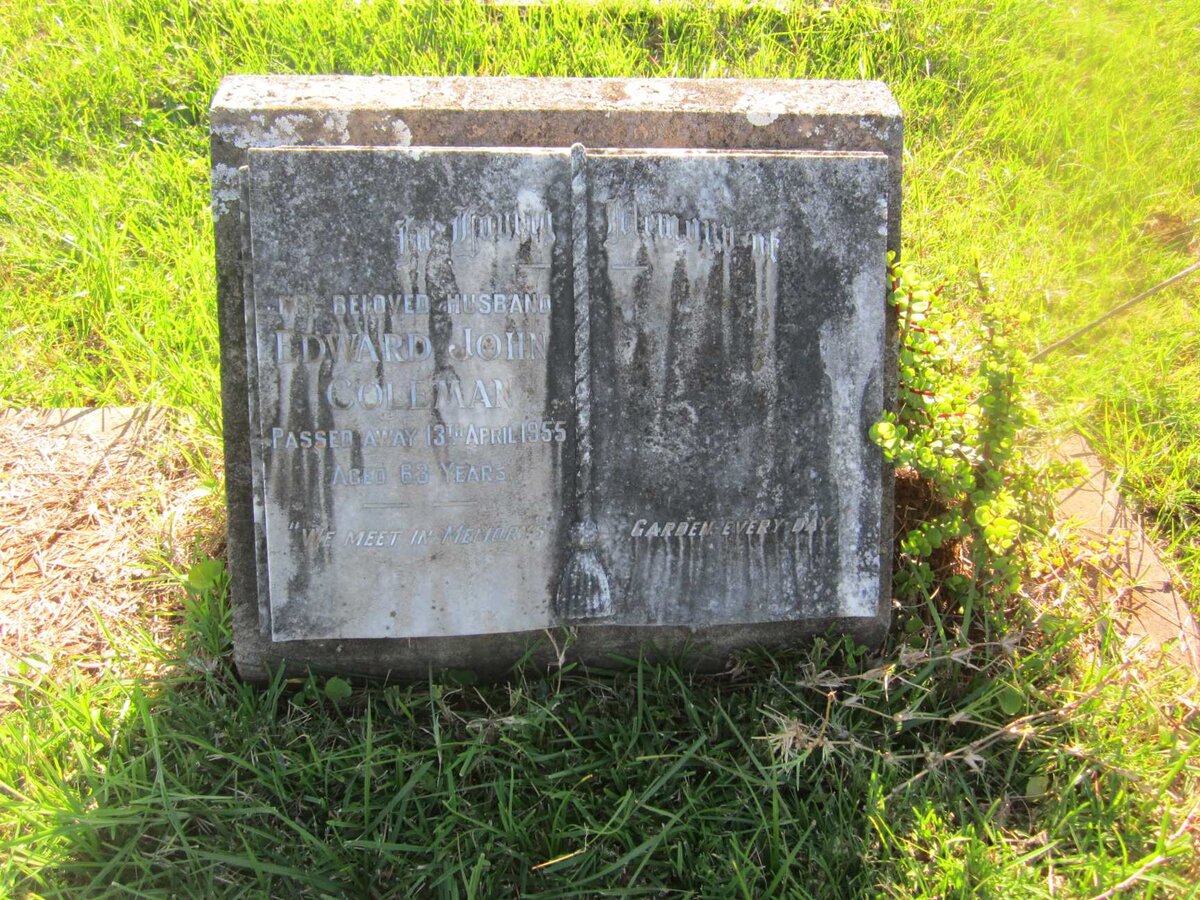 COLEMAN Edward John -1955