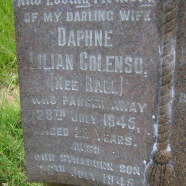 COLENSO Daphne Lilian nee BALL -1945 :: COLENSO -1945