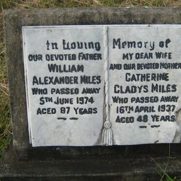 COSSEY Eric Tyndall -1970 :: MILES William Alexander -1974 &amp; Catherine Gladys -1937