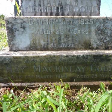 COOKE Reginald Cyril Herbert -1935 &amp; May Mackinlay -1960 