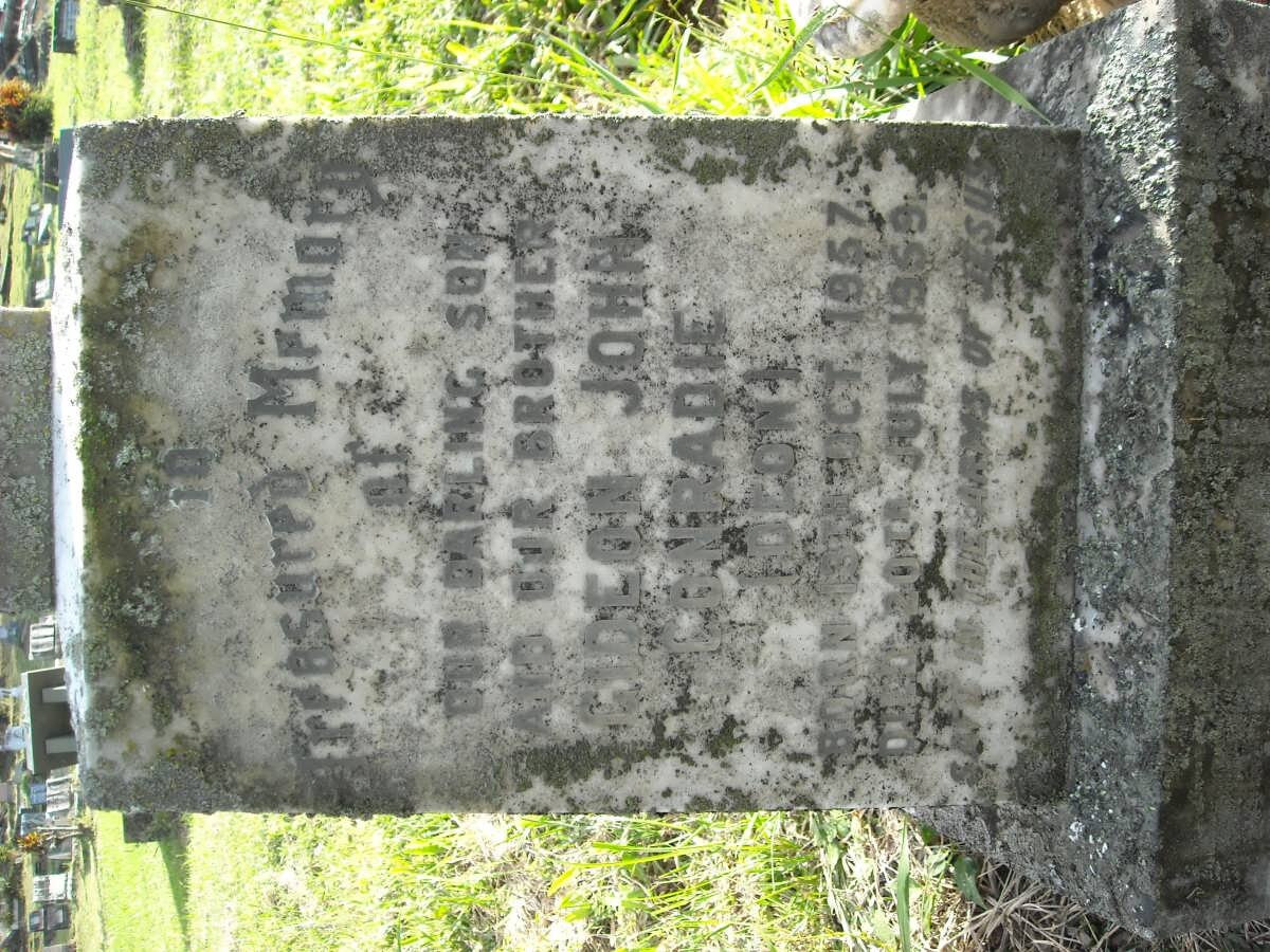 CONRADIE Gideon John 1957-1959