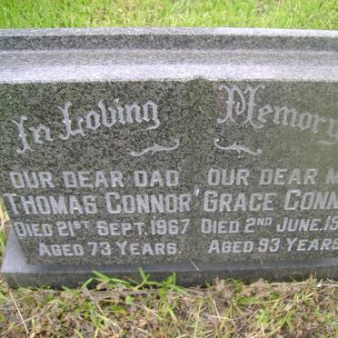 CONNOR Thomas -1967 &amp; Grace -1995