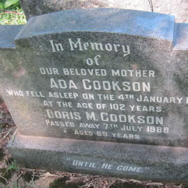 COOKSON Ada -1981 :: COOKSON Doris M. -1988