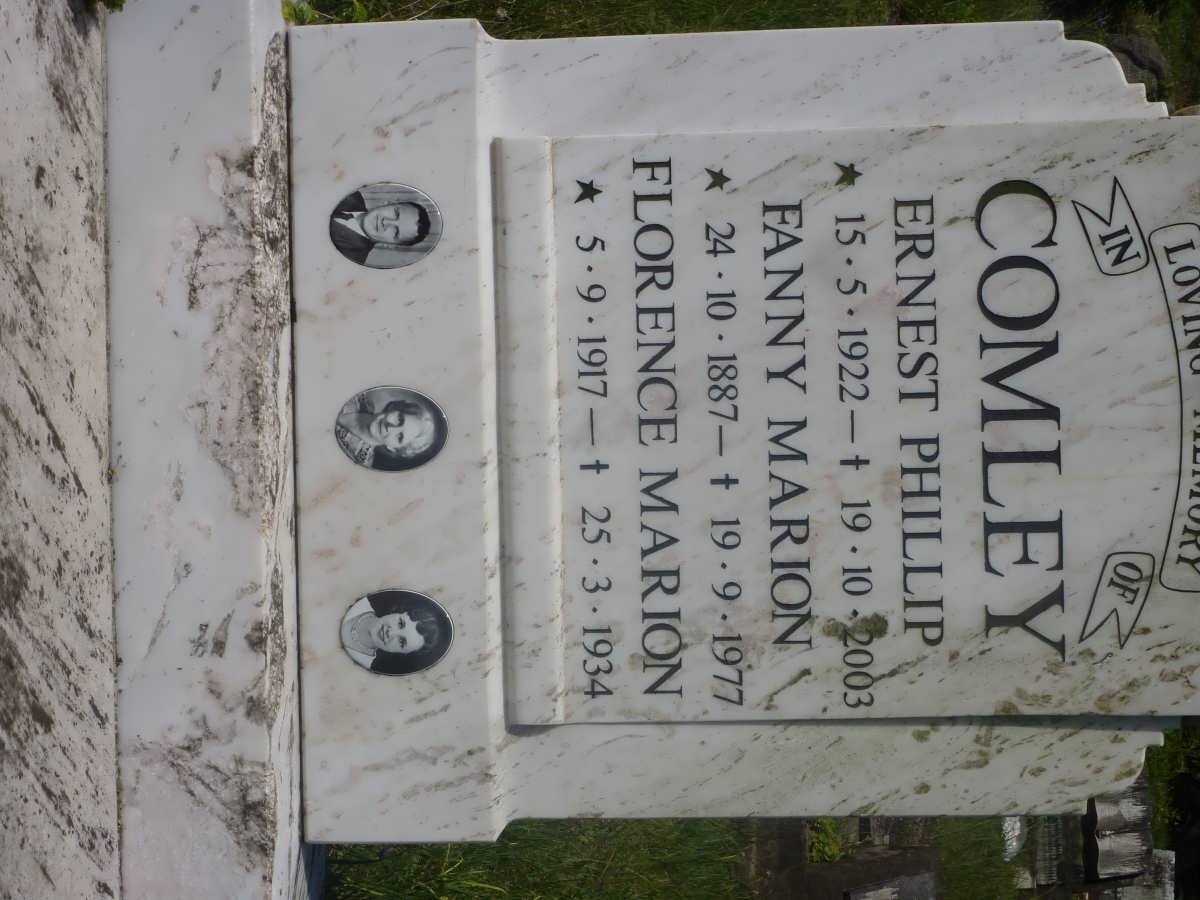 COMLEY Fanny Marion 1887-1977 :: COMLEY Ernest Phillip 1922-2003 :: COMLEY Florence Marion 1917-1934