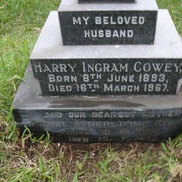 COWEY Harry Ingram 1893-1967 &amp; Edith Atherstone 1884-1972