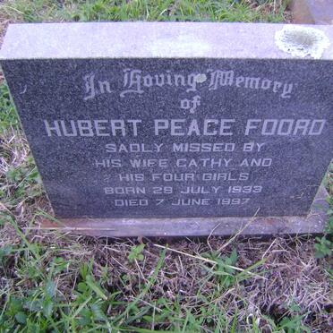 FOORD Hubert Peace 1933-1997